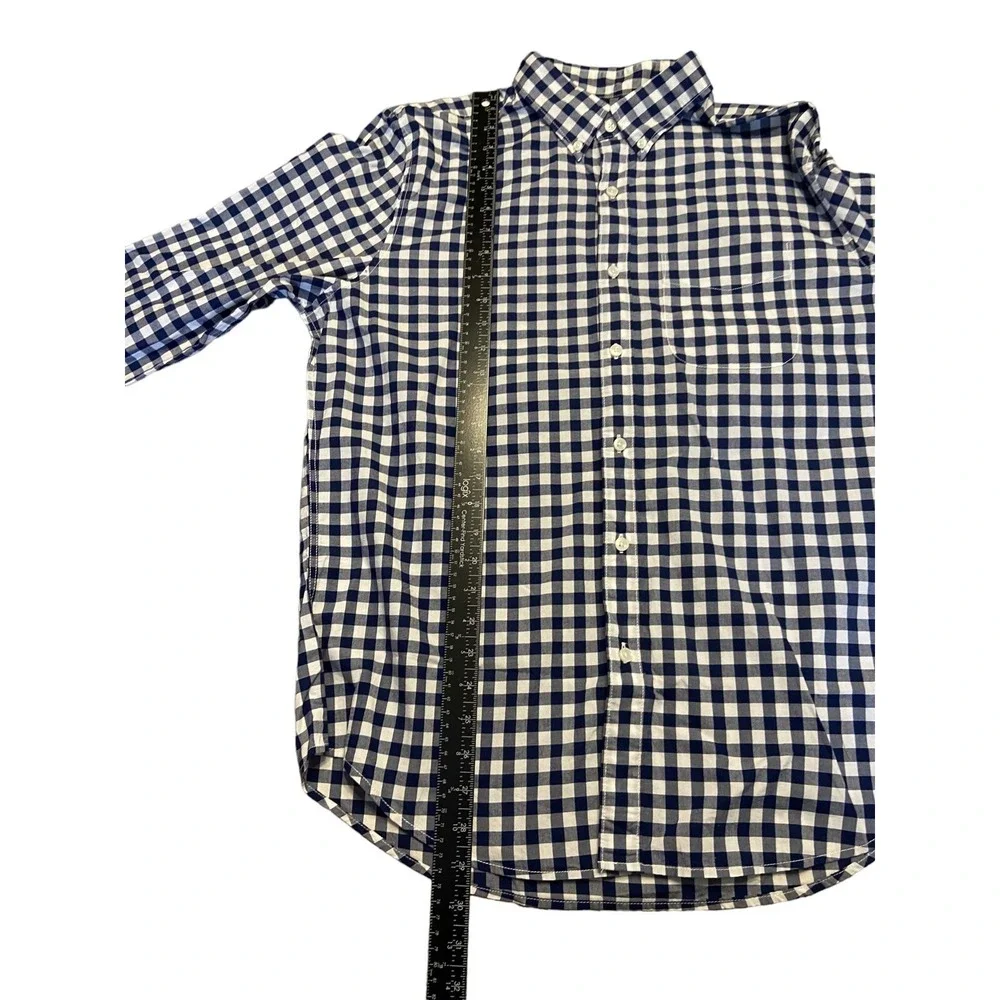 American Eagle Button Down‎ Shirt Blue White Plaid Long Sleeve Size Large New - Picture 4 of 10